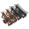 Antmoilios Extra Large Claw Clips for Thick Hair, 6.4 Inch Strong Hold Matte Jumbo Accessories for Women Long Curly Hair Cute Nonslip Big Jaw Clip French Giant Hair Clip 4 Pack (Black, Brown leopard) view 1