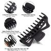 Antmoilios Extra Large Claw Clips for Thick Hair, 6.4 Inch Strong Hold Matte Jumbo Accessories for Women Long Curly Hair Cute Nonslip Big Jaw Clip French Giant Hair Clip 4 Pack (Black, Brown leopard) view 3