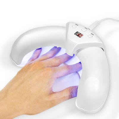 Hohotti LAMP White 8.5x4.5x2.0in Minimalist LED Nail Curing Lamp with 3 Timers, Portable Matte ABS Home Salon UV Gel Polish Dryer