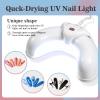 Hohotti LAMP White 8.5x4.5x2.0in Minimalist LED Nail Curing Lamp with 3 Timers, Portable Matte ABS Home Salon UV Gel Polish Dryer view 2