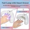 Hohotti LAMP White 8.5x4.5x2.0in Minimalist LED Nail Curing Lamp with 3 Timers, Portable Matte ABS Home Salon UV Gel Polish Dryer view 4