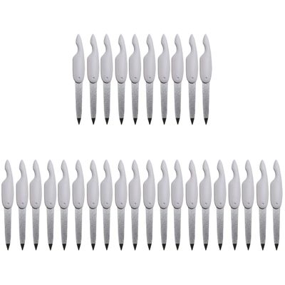 Beaupretty 30pcs Professional Double-Sided Nail Files Buffer for Nails Manicure Tools Natural