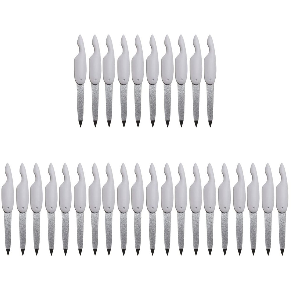 Beaupretty 30pcs Professional Double-Sided Nail Files Buffer for Nails Manicure Tools Natural