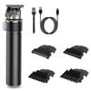 Professional Hair Clippers for Men, T-Shaped Professional Hair Clipper USB Rechargeable Hair Cutting Machine Portable Beard Hair Trimmer Electric Shaver (Color : Black) view 1