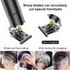 Professional Hair Clippers for Men, T-Shaped Professional Hair Clipper USB Rechargeable Hair Cutting Machine Portable Beard Hair Trimmer Electric Shaver (Color : Black) view 4