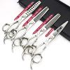 AXEMOORE 6-inch hairdresser special hair scissors flat cut thinning hair scissors haircut suit (4PC-2) view 3
