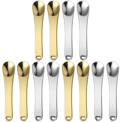 Beaupretty 3sets Makeup Spoons Facial Cream Spatula Mini Cosmetic Spatula Beauty Tools Zinc Alloy Scoop for Women Girls 4pcs*3