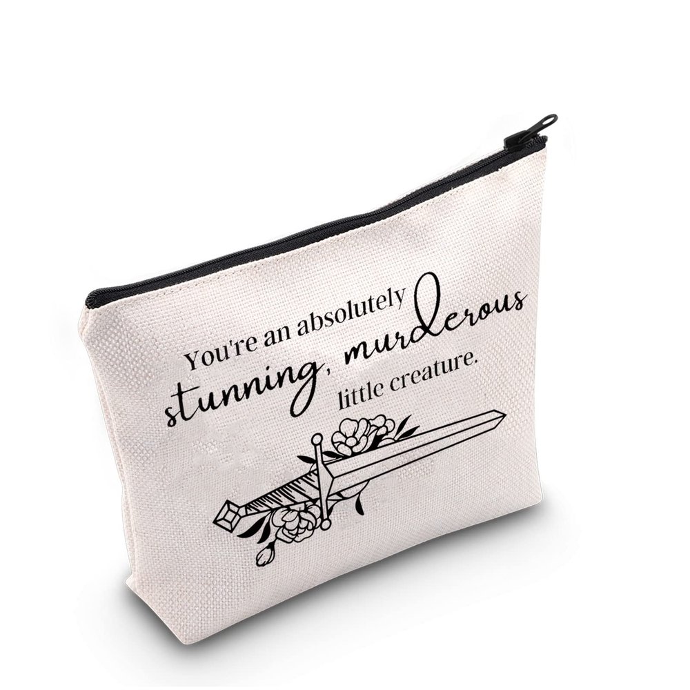 G2TUP Book Inspired Gift Murderous Little Creature Makeup Bag Reader Cosmetic Bag Bookish Gifts