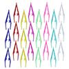Beaupretty 24pcs Plastic Tweezers for Makeup Lightweight Fine Pointed Tips Eco-friendly Eyelash Application Tools Colors for Personal and Professional Use view 1
