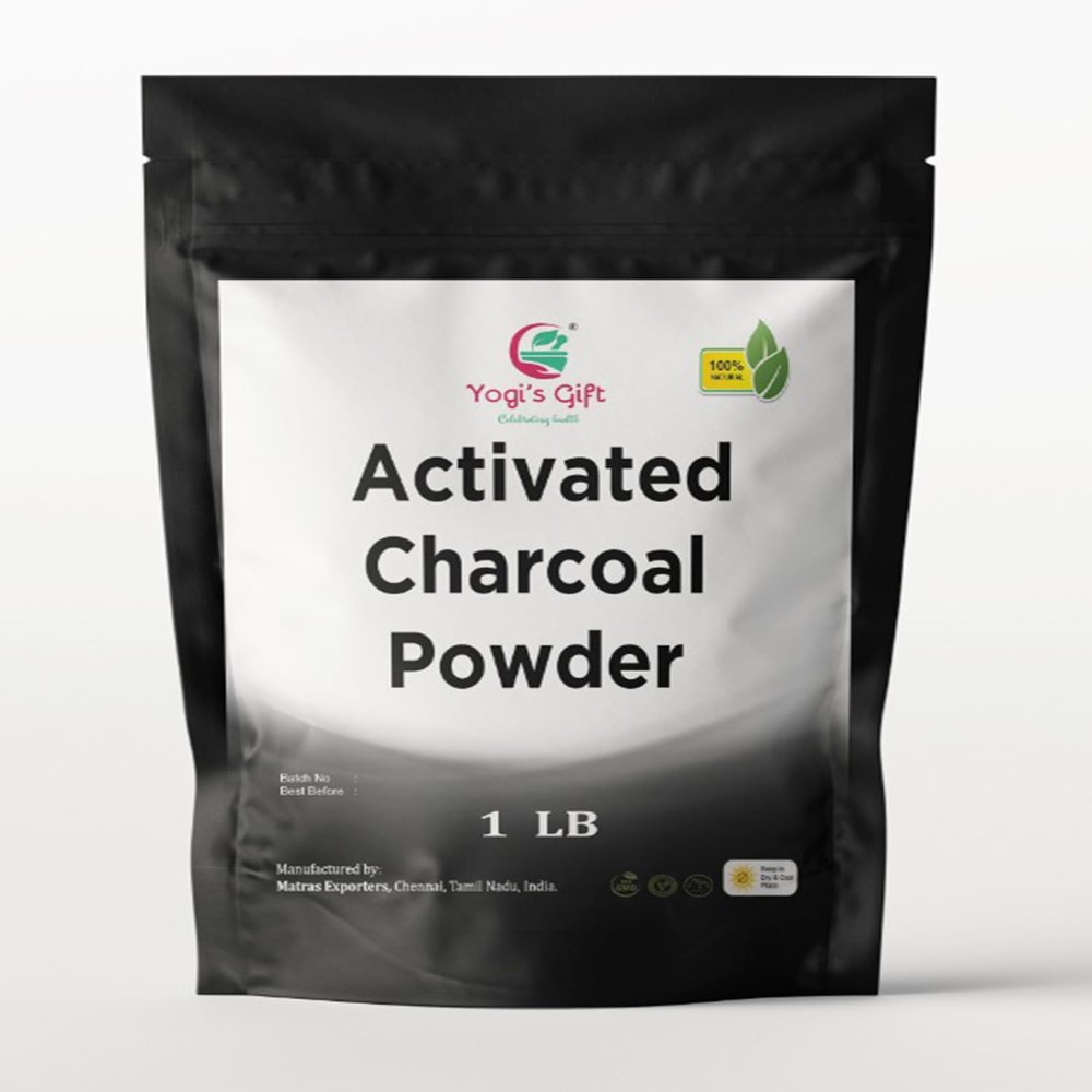 Activated Charcoal Powder 1 LB | Grounded Activated Charcoal Powder for Facial Scrub, Skin & Soap Making | Coconut Shells Based | By Yogi's Gift