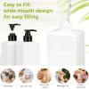 Suream 3Pack Empty Plastic Bottles with Pump, 16.9oz Refillable Shampoo Bottles for Shower, Lotion Press Dispenser, White Countertop Container for Shampoo, Conditioner, Body Soap, Hand Sanitizer, Oil view 4
