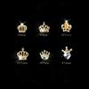 MEILINDS 60PCS Luxury Crown Nail Charms 3D Alloy Crown Gold Nail Charms Gold Champion Nail Rhinestones Diamond Metal Nail Jewels Studs Crystals for Acrylic Nails with Box, 6 Styles view 4