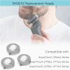 Gleway SH50/52 Replacement Heads Compatible with Philips Series 5000 Electric Shavers, SH50 Blades Heads Compatible with Norelco Series 5000 Razors PT8xx, PT7xx, AT8xx, AT7xx, 6 Pack with Brush view 2