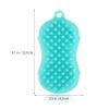 OSALADI 2pcs Silicone Exfoliating Body Scrubber Brush Gentle Bath Shower Accessory for Skin Care Hair Scalp Massaging Ergonomic Design Safe for All Ages view 3