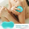 OSALADI 2pcs Silicone Exfoliating Body Scrubber Brush Gentle Bath Shower Accessory for Skin Care Hair Scalp Massaging Ergonomic Design Safe for All Ages view 4