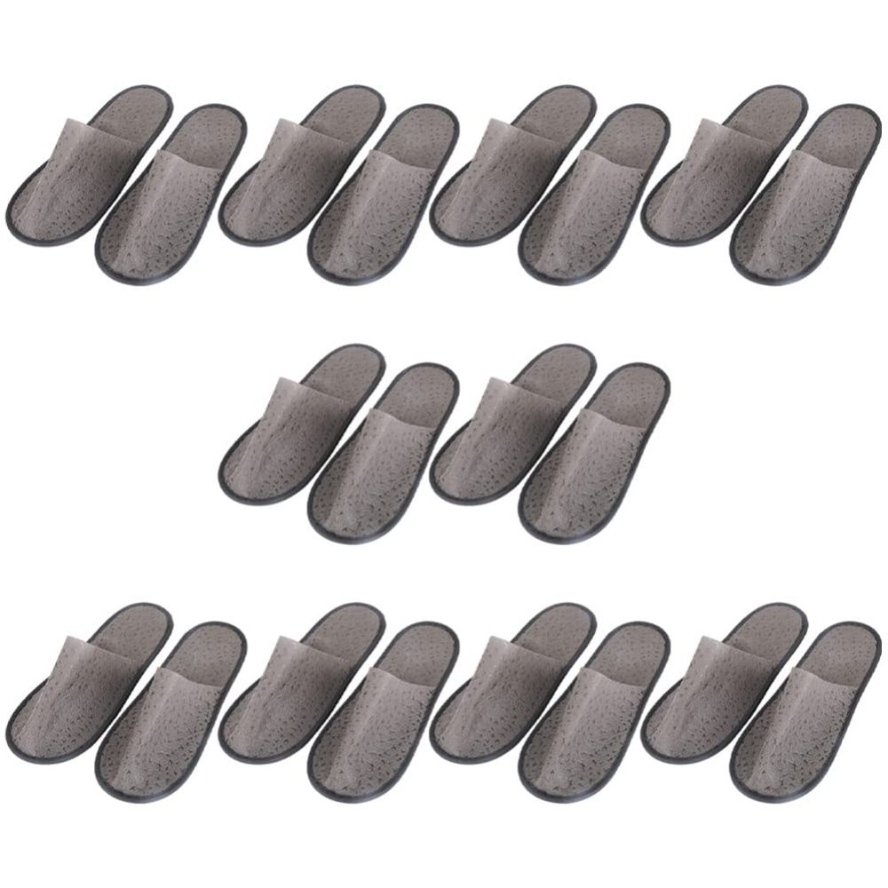 GLEAVI 10pairs Unisex Disposable Hotel Slippers Bulk Breathable Non-woven Spa Footwear Lightweight Travel Slippers - Design for Guests and Home Use