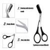 ericotry 2PCS Eyebrow Trimmer Scissor with Comb and Non Slip Finger Grips Eyelash Shaping Cut Comb Scissors Eyebrow Grooming Tool for Men and Women view 3