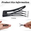 40 Pieces Snap Hair Clips Grip Hair Metal Barrettes for Women Snap Double Clip Pins Accessories for Women Making Salon(Black, Dark Brown, Beige, Cream) view 2