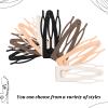 40 Pieces Snap Hair Clips Grip Hair Metal Barrettes for Women Snap Double Clip Pins Accessories for Women Making Salon(Black, Dark Brown, Beige, Cream) view 4