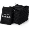 Macarrie 36 Pcs Makeup Washcloths Remover Towels Face Wash Cloths Black Soft Quick Dry Microfiber Make Up Towels for Face Facial Rag for Women Skin Care(Black) view 1
