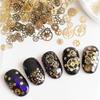 ericotry 2 Boxes Gear Nail Stickers Metal 3D Steam Punk Nail Sequins Decal Clock Watch Wheel Gear Nail Studs DIY Nail Tips Art Decorations Accessories (Mixed Pattern) view 2