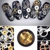 ericotry 2 Boxes Gear Nail Stickers Metal 3D Steam Punk Nail Sequins Decal Clock Watch Wheel Gear Nail Studs DIY Nail Tips Art Decorations Accessories (Mixed Pattern) view 3