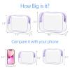 PACKISM Clear Makeup Bags - 2 Pack TSA Approved Toiletry Bags in 2 Size Clear Travels Bags for Toiletries, Cosmetic Bags Airport Carry on Compliant Bag, Light Purple view 3