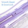 PACKISM Clear Makeup Bags - 2 Pack TSA Approved Toiletry Bags in 2 Size Clear Travels Bags for Toiletries, Cosmetic Bags Airport Carry on Compliant Bag, Light Purple view 4