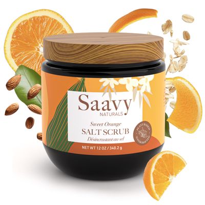 Body Scrub Saavy Naturals, Scented Sugar Scrub Exfoliator, Vegan Natural Body Scrub with Vitamin E, Luxe Coconut Scrub Gift Set, 12 Oz 1 Pack - Made in the USA