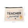 4pcs End of Year Teacher Gifts Thank Teacher Pouch Bag with Zipper,Teacher Appreciation Gifts,Makeup Bag for Women Teacher Nursery Travel, Teacher Appreciation Gifts,4pcs End of Year TeacheTeach view 3