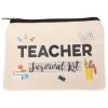 4pcs End of Year Teacher Gifts Thank Teacher Pouch Bag with Zipper,Teacher Appreciation Gifts,Makeup Bag for Women Teacher Nursery Travel, Teacher Appreciation Gifts,4pcs End of Year TeacheTeach view 4