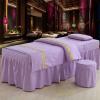 QQXX Beauty Salon Massage Table Sheet Sets, SPA Beauty Bed Cover with Face Breath and Side Pocket,Solid Color Massage Salon Bed Bedspread Massage Table Skirt Bed Cover,J,31x75inch view 1