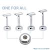 MERKUR Shaving Stand Gloss Chrome 4006 | Non-Slip with Straight Cut | Ideal for Wet Shaving | Brass | Made in Germany view 4