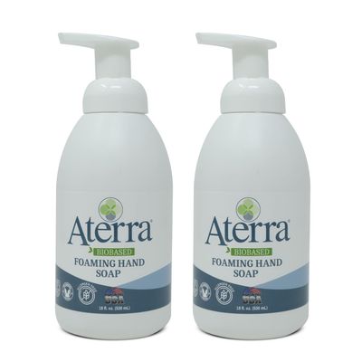 Aterra Eco-Friendly Foaming Hand Soap, 18 oz Bottle 2-Pack