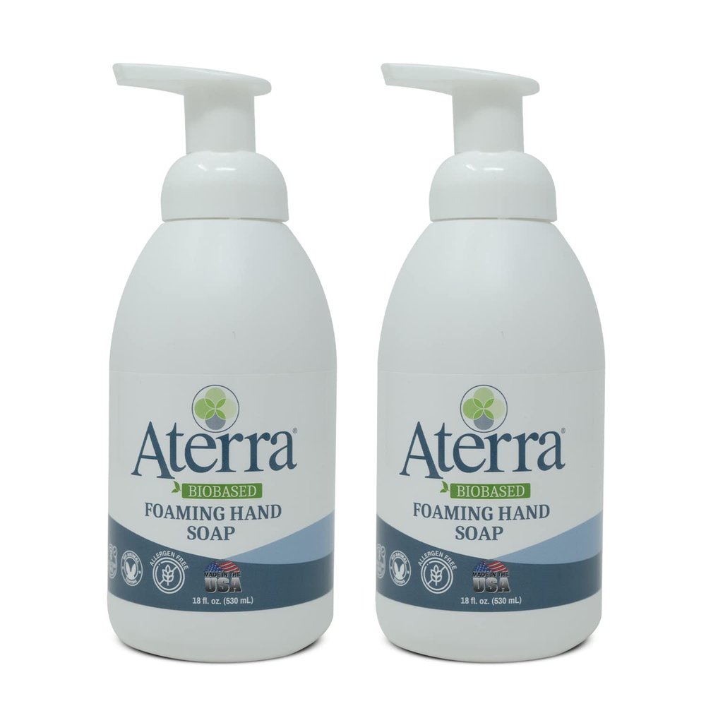 Aterra Eco-Friendly Foaming Hand Soap, 18 oz Bottle 2-Pack