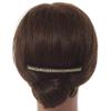 Black Acrylic With Champagne/AB Crystal Accent Hair Comb - 11cm view 2