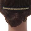 Black Acrylic With Champagne/AB Crystal Accent Hair Comb - 11cm view 3