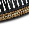 Black Acrylic With Champagne/AB Crystal Accent Hair Comb - 11cm view 4