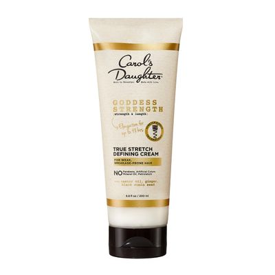 Carol's Daughter Goddess Strength True Stretch Defining Hair Cream For Waves, Coils and Curls, Curl Defining Cream with Castor Oil, 6.8 Fl Oz