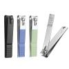 Nail Clippers Set,Large Toenail Clippers for Thick Nails,15mm Sharp Curved Blade Clippers Cutter,Finger Nail Clippers for Men Adults,Women,Seniors(4Pcs,Black,Silver,Green,Blue) view 1