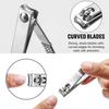 Nail Clippers Set,Large Toenail Clippers for Thick Nails,15mm Sharp Curved Blade Clippers Cutter,Finger Nail Clippers for Men Adults,Women,Seniors(4Pcs,Black,Silver,Green,Blue) view 4