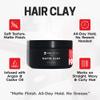 Hair Clay for Men  Matte Finish | Medium Hold, Adds Volume & Texture | Clean Ingredients, Non-Greasy & Easy to Wash Out | Barber-Grade Mens Styling Clay | Made in the USA  2oz view 3