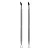 minkissy Stainless Steel Cleaner 2pcs Use Remover Daily Cutter Nail Polish Tool Cuticle for Pedicure Cleaner Stainless Double-end Scraper Peeler Pusher Care Steel Manicure Pedicure Tools view 1