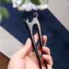 2 Pcs Sandalwood Cat Hairpin Retro Style Palace Hair U Shape French Hair Pin Handmade Carved Hair Fork Wooden Hair Sticks Hair Sticks for Long Hair Chopsticks for Hair Accessories with Cute Design view 2