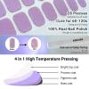 DUKASOU Semi Cured Gel Nail Strips, Purple Sparkle | 28 pcs Gel Nail Strips Work with Any UV Lamp, Salon Quality UV Nails Stickers, Easy to Apply for Home Nails DIY view 4