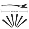 20 Pcs 3.5 Inches Duck Bill Hair Clips Black Metal Alligator Curl Clips with Holes Styling Clips for Salon Hair Extensions view 2