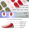 DUKASOU Christmas Semi Cured Gel Nail Strips, 28 PCS Solid Color Gel Nail Strips Works with UV Light, Salon Quality Nails Stickers Full Nails Wraps view 3