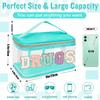 Chenille Letter Clear Makeup Bags Drugs Pouch, Preppy Patch Makeup Bag Zipper with Handle, Transparent PVC & Nylon Waterproof Glitter Cosmetic Handbag Travel Toiletry Storage for Women (DRUGS-Green) view 2