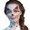 Crystal Cat Face Gems, Pink Cat Print Jewels, Black Face Jewels, Fake Cat Lash Gems Tattoo Stick on Eye for Men Women Kids Halloween Prank Makeup Costume view 1