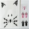 Crystal Cat Face Gems, Pink Cat Print Jewels, Black Face Jewels, Fake Cat Lash Gems Tattoo Stick on Eye for Men Women Kids Halloween Prank Makeup Costume view 2